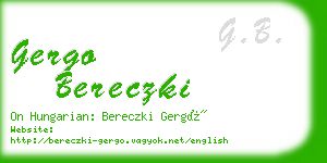 gergo bereczki business card